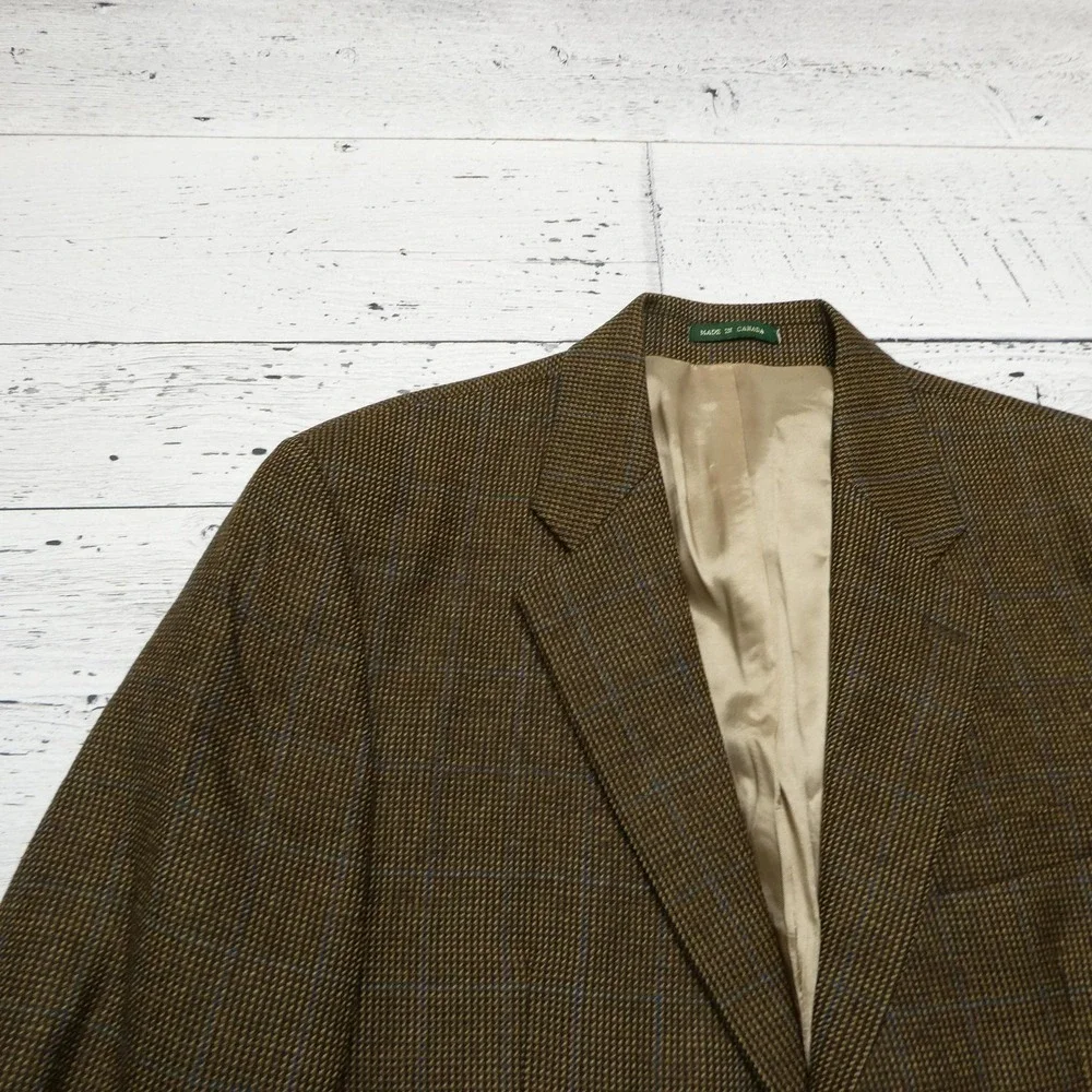 Marshall Field's Blazer Mens 42R Brown Plaid Wool Tweed Sport Coat Jacket Canada